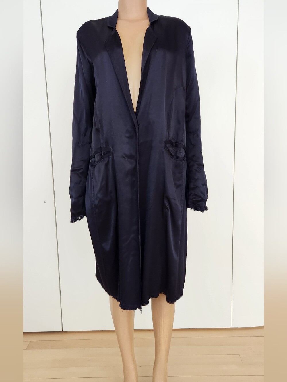Jaga Navy Satin Blazer